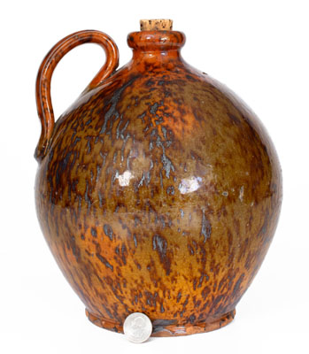 Manganese-Decorated Pennsylvania Redware Jug, 19th century