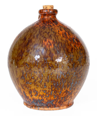 Manganese-Decorated Pennsylvania Redware Jug, 19th century