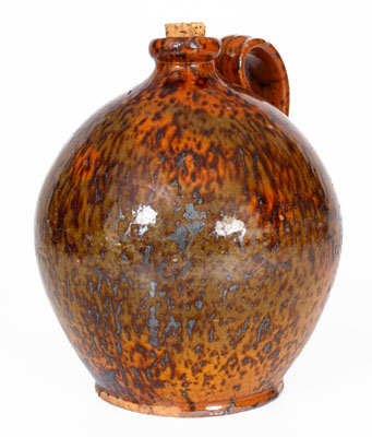 Manganese-Decorated Pennsylvania Redware Jug, 19th century