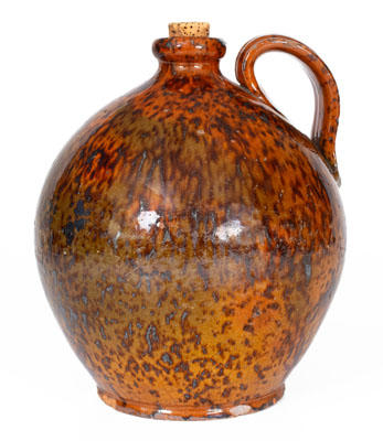 Manganese-Decorated Pennsylvania Redware Jug, 19th century