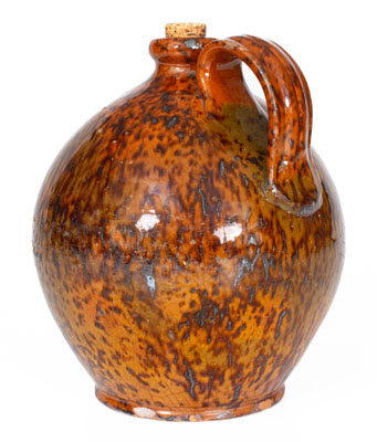 Manganese-Decorated Pennsylvania Redware Jug, 19th century