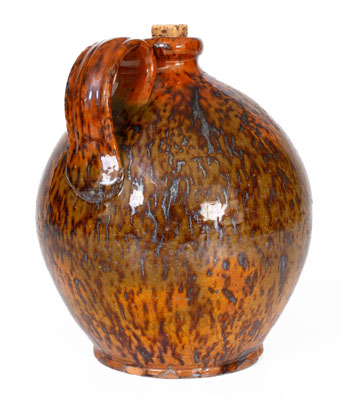 Manganese-Decorated Pennsylvania Redware Jug, 19th century