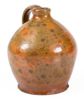 Small-Sized New England Redware Jug, first half 19th century