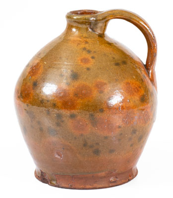 Small-Sized New England Redware Jug, first half 19th century