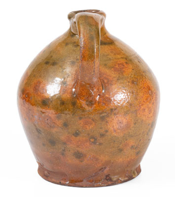 Small-Sized New England Redware Jug, first half 19th century