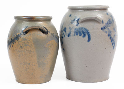 Two Cobalt-Decorated Baltimore Stoneware Jars, circa 1820