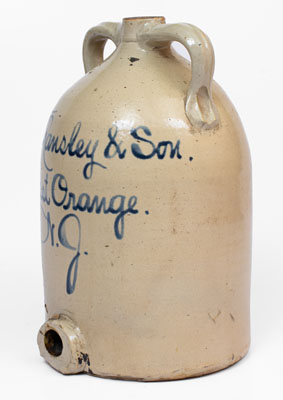 Scarce Three-Gallon East Orange, New Jersey Merchant Jug Cooler