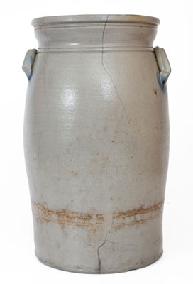 Scarce Eight-Gallon HAMILTON & JONES / STAR POTTERY (Greensboro, PA) Churn