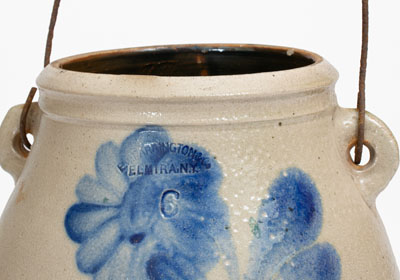 E.W. FARRINGTON & Co / ELMIRA, N.Y. Six-Quart Stoneware Batter Pail, 1887-1893