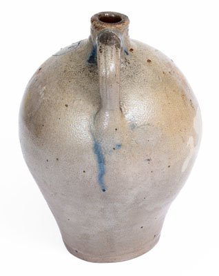 Fine Small-Sized Early Stoneware Jug w/ Large Incised Bird Decoration, probably Connecticut