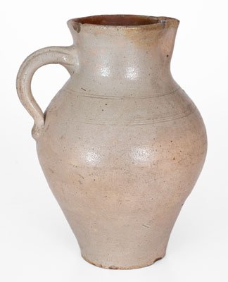 Rare BOSTON Stoneware Pitcher, late 18th or early 19th century