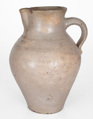 Rare BOSTON Stoneware Pitcher, late 18th or early 19th century