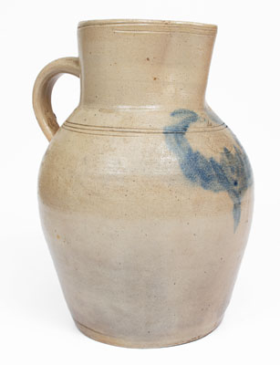 Rare W. SMITH / GREENWICH / NEW-YORK Stoneware Pitcher, circa 1840