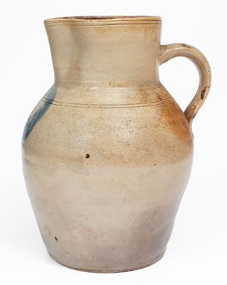 Rare W. SMITH / GREENWICH / NEW-YORK Stoneware Pitcher, circa 1840