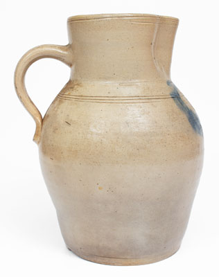 Rare W. SMITH / GREENWICH / NEW-YORK Stoneware Pitcher, circa 1840