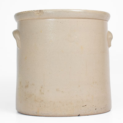 Five-Gallon N.A. WHITE & SON, / UTICA, N.Y. Stoneware Crock w/ Elaborate Cobalt Floral Decoration