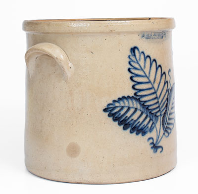 Four-Gallon JOHN BURGER / ROCHESTER, New York Stoneware Crock, circa 1860