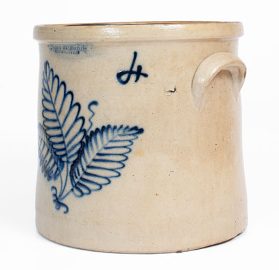 Four-Gallon JOHN BURGER / ROCHESTER, New York Stoneware Crock, circa 1860