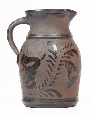 Small-Sized Tanware Pitcher, Greensboro or New Geneva, PA origin, circa 1885