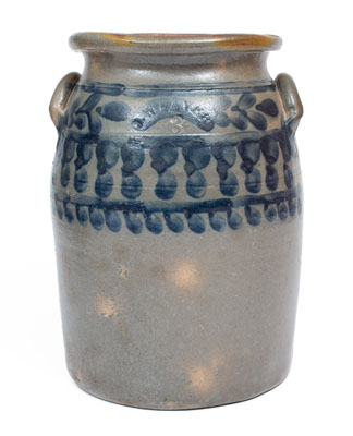 Three-Gallon J. WEAVER (Beaver, PA) Cobalt-Decorated Stoneware Jar