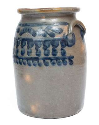 Three-Gallon J. WEAVER (Beaver, PA) Cobalt-Decorated Stoneware Jar