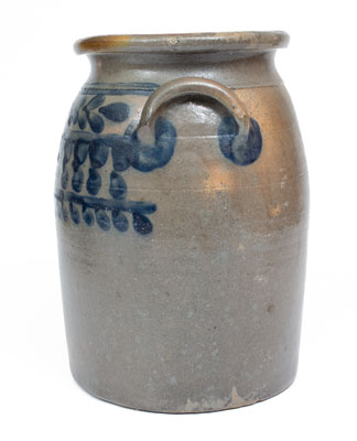 Three-Gallon J. WEAVER (Beaver, PA) Cobalt-Decorated Stoneware Jar