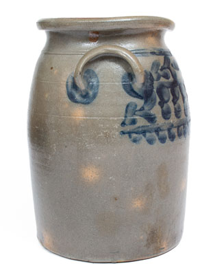 Three-Gallon J. WEAVER (Beaver, PA) Cobalt-Decorated Stoneware Jar