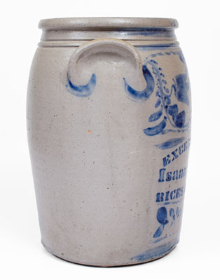 Fine EXCELSIOR WORKS / Isaac Hewitt, Jr. / RICES LANDING, PA Stoneware Jar