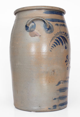 Fine Twelve-Gallon R.T. WILLIAMS / NEW GENEVA, PA Cobalt-Decorated Stoneware Jar