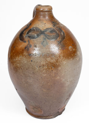 CORLEARS HOOK Stoneware Jug by African-American Potter Thomas W. Commeraw, New York City