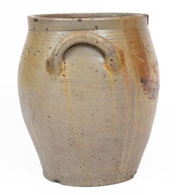 WARNE (Thomas Warne, South Amboy, NJ) Stoneware Jar, early 19th century