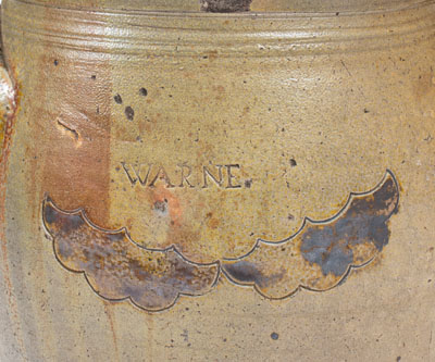 WARNE (Thomas Warne, South Amboy, NJ) Stoneware Jar, early 19th century