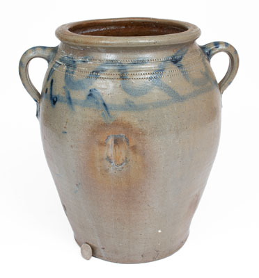 Vertical-Handed Stoneware Jar attrib. Craven Family, Moore or Randolph County, NC, mid 19th century