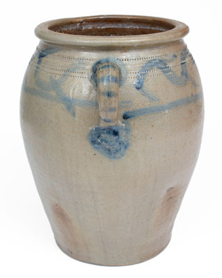 Vertical-Handed Stoneware Jar attrib. Craven Family, Moore or Randolph County, NC, mid 19th century