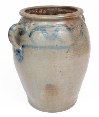 Vertical-Handed Stoneware Jar attrib. Craven Family, Moore or Randolph County, NC, mid 19th century