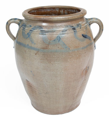 Vertical-Handed Stoneware Jar attrib. Craven Family, Moore or Randolph County, NC, mid 19th century