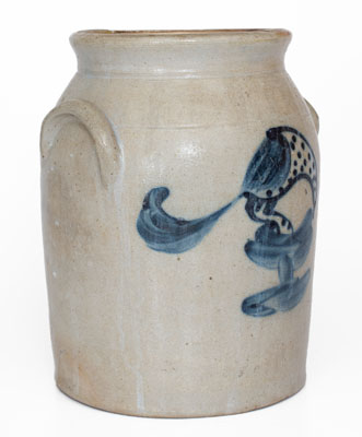 Stoneware Jar w/ Cobalt Bird Decoration, Northeastern U.S. origin, mid 19th century