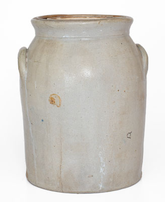 Stoneware Jar w/ Cobalt Bird Decoration, Northeastern U.S. origin, mid 19th century