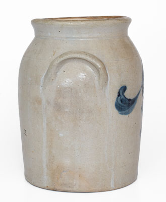 Stoneware Jar w/ Cobalt Bird Decoration, Northeastern U.S. origin, mid 19th century