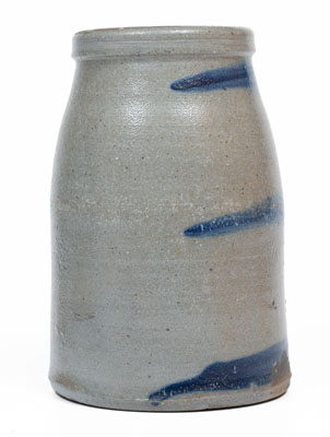 Western PA Stoneware Striped Canning Jar, circa 1880