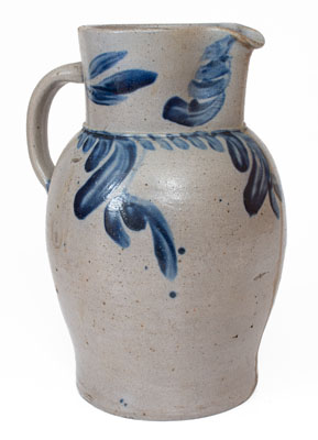 One-and-a-Half-Gallon Baltimore, Maryland Stoneware Pitcher, circa 1840