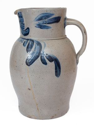 One-and-a-Half-Gallon Baltimore, Maryland Stoneware Pitcher, circa 1840