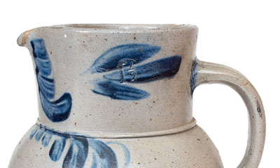 One-and-a-Half-Gallon Baltimore, Maryland Stoneware Pitcher, circa 1840