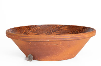 JOHN BELL / WAYNESBORO, PA Manganese-Decorated Redware Bowl