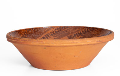 JOHN BELL / WAYNESBORO, PA Manganese-Decorated Redware Bowl