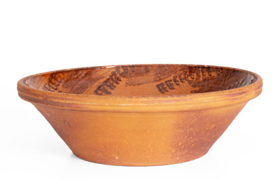 JOHN BELL / WAYNESBORO, PA Manganese-Decorated Redware Bowl