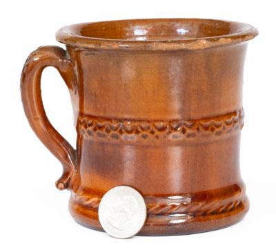 Glazed Redware Mug, attrib. Jacob Heart, Chambersburg, Pennsylvania