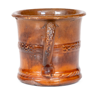 Glazed Redware Mug, attrib. Jacob Heart, Chambersburg, Pennsylvania