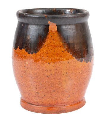 Manganese-Decorated New England Redware Jar, early 19th century