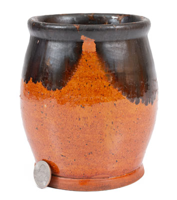 Manganese-Decorated New England Redware Jar, early 19th century